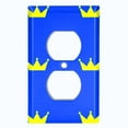 thumbnail image 2 of Metal Light Switch Plate Cover King Queen Crown Blue Yellow KIN010, 2 of 13