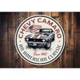 thumbnail image 2 of Chevy Camaro An American Classic Since 1967 Aluminum Metal Decor Sign - 12" Round, 2 of 4