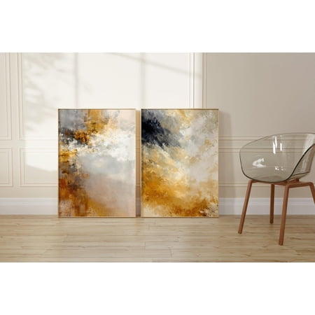 Modern Contemporary Wall Art Print Set Of 2 With Chic Home Decor