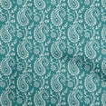 thumbnail image 1 of oneOone Cotton Flex Teal Green Fabric Block Dress Material Fabric Print Fabric By The Yard 40 Inch Wide, 1 of 6