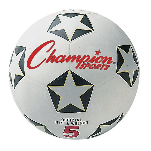 Champion Sports Soccer Ball, Size 5, Black and White