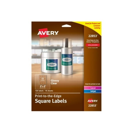 Avery Square Labels for Laser & Inkjet Printers, 2