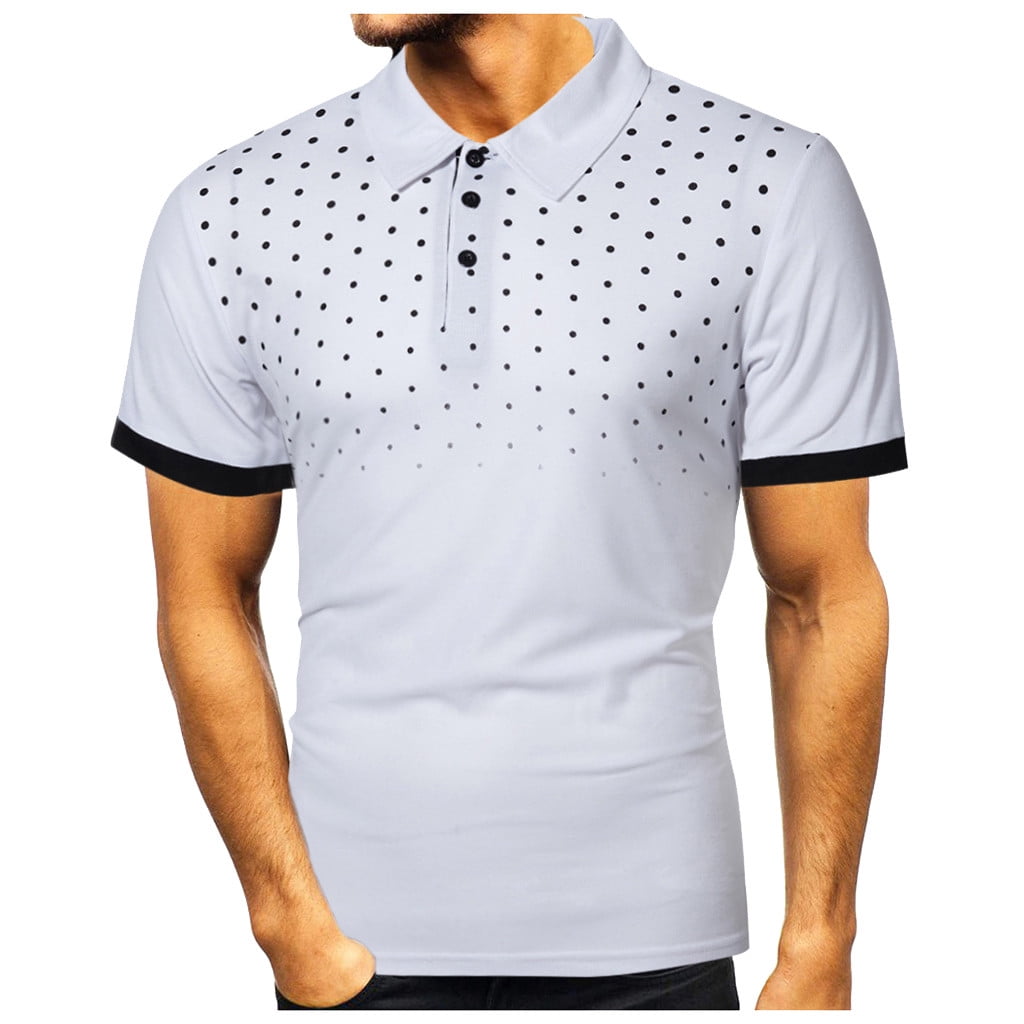 iOPQO T-Shirt for Men Fashion Personality Casual Slim Short-Sleeved Shirt Blouse 