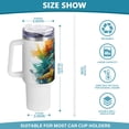 thumbnail image 3 of Dinosaur Colorful 40 oz Tumbler with Handle Insulated&nbsp;Travel Mug&nbsp;Lid Straw Leak Proof Steel Vacuum Water Bottles Glasses Fits in Car Cup Holder, 3 of 7