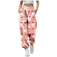 thumbnail image 1 of WEAIXIMIUNG Black Pants Womens Plus Size Lady's Cartoon Printed Casual Pants, 1 of 4