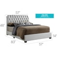 thumbnail image 2 of Glory Furniture Marilla Faux Leather Upholstered Full Bed in White, 2 of 2