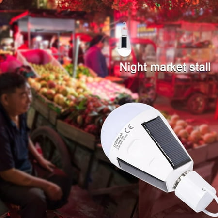

Garden Tools Solar Light Bulbs Emergency Solar Rechargeable Light Bulbs Outdoor Camping Lamps For Tent Portable LED Light Bulb For Night Emergency Power Outage And Outside