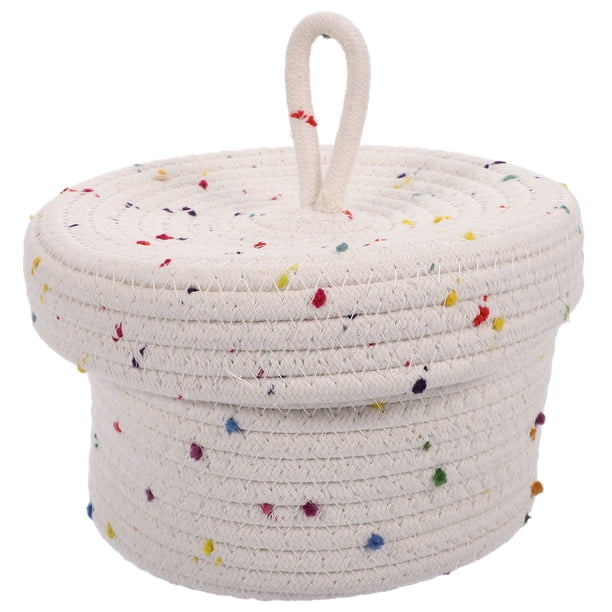 WORGEOUS Canasta de almacenamiento de ropa Organizador cosmético Caja de almacenamiento de dormitorios para el hogar con tapa