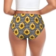 thumbnail image 3 of Womens Underwear Sunflowers checkered grey white Cuteness No Show Seamless Underwear for Women, Soft Stretch Women's Panties, Hipster Ladies Panties Bikini Underwear Briefs, 3 of 6