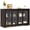 Brown, variant on Sideboard Buffet Storage Cabinet, Storage Sideboard w/ 2 Sliding Glass Doors, Adjustable Shelf, Stackable Buffet Server for Kitchen, Living Room, Entryway, Black