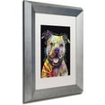thumbnail image 2 of Trademark Fine Art "Beware of Pit Bulls" Canvas Art by Dean Russo, White Matte, Silver Frame, 2 of 4