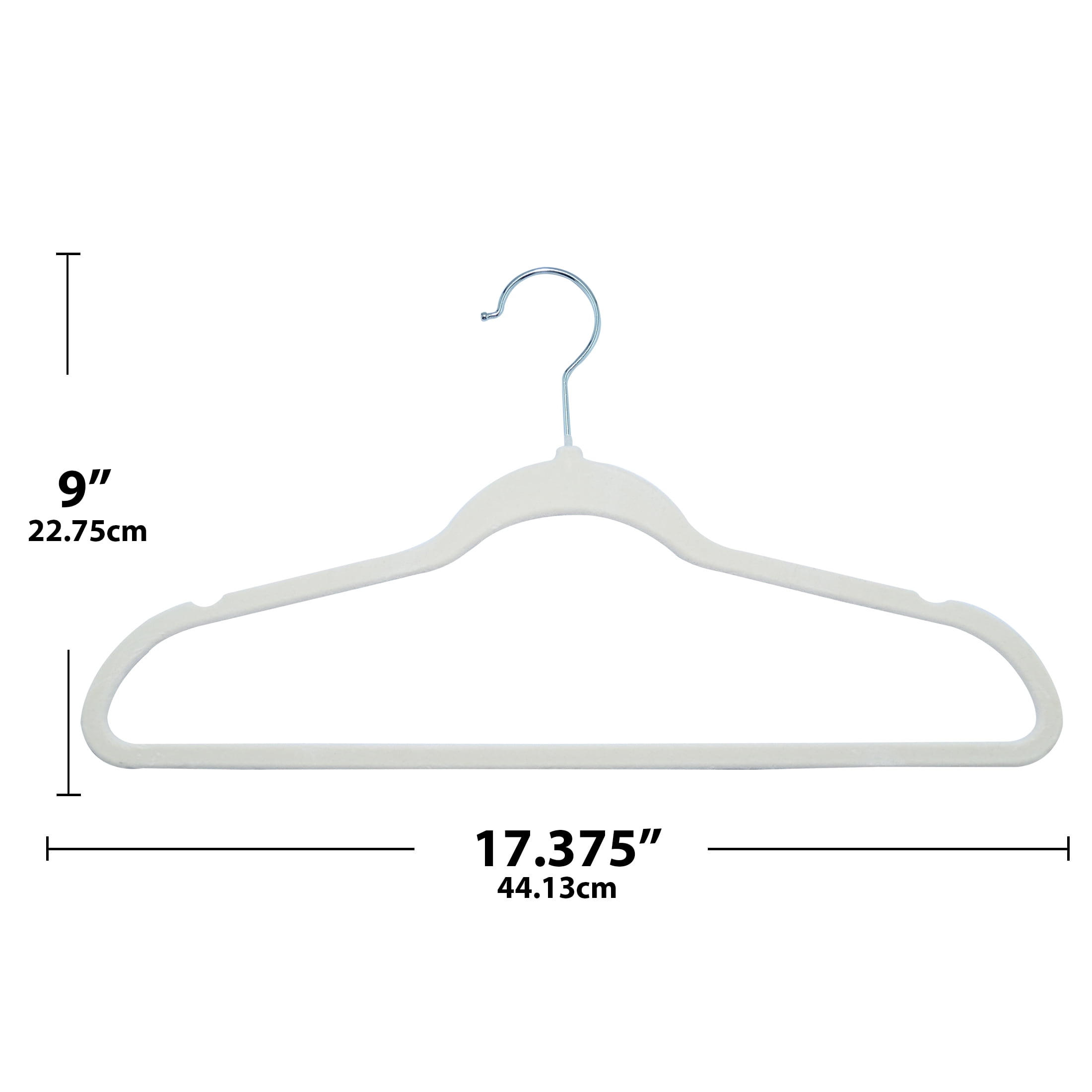 ClosetSelect Velvet Hangers for Any Clothing Type, Biege 50 Count
