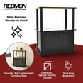 thumbnail image 3 of Redmon Freestanding 3-Shelf Storage Double Door Floor Cabinet, Espresso Woodgrain, 3 of 11
