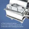 thumbnail image 7 of Confote 5" Stainless Steel T304 Lap Joint Exhaust Band Clamp Step Clamps Fit Catback Muffler, 7 of 7