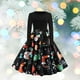 thumbnail image 4 of Vestido de fiesta elegante estilo vintage de los años 50 para mujer con manga larga Imprimir Navidad, 4 of 8