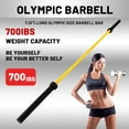 thumbnail image 3 of Olympic Barbell Bar 7ft for Weightlifting, Bench Press,Deadlifts,Squats,Strength Training Bars with Knurled Grip,Weight Bars for lifting, 1000Pound Yellow, 3 of 5