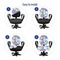 thumbnail image 4 of Nautical Office Chair Slipcover, Detailed Sketch of Sea Shells Mussels Crabs and Starfishes Art Print, Protective Stretch Decorative Fabric Cover, Standard Size, White and Multicolor, by Ambesonne, 4 of 5