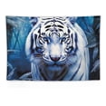 thumbnail image 5 of HOMICOZI  White Tiger Walking Tapestry Wall Hanging Tapestries Hanging Art Decor for Living Room Bedroom, 5 of 7