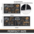 thumbnail image 6 of Black Coffee Theme Kitchen Rugs Set of 2,Cafe Kitchen Rugs and Mats Non Skid Washable,Black Kitchen Runner Rugs with Rubber Backing (Coffee House 17"x48"+17"x30"), 6 of 6