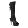 thumbnail image 2 of 6" Heel, 1 3/4" PF Delight-2018 - Blk Faux Leather/Blk, 13, 2 of 2