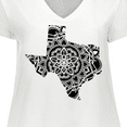 thumbnail image 4 of Inktastic Texas Silhouette Mandala Women's Plus Size V-Neck T-Shirt, 4 of 5