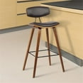 thumbnail image 2 of Hawthorne Collections Tabouret de Comptoir Moderne en Similicuir Brun de 25,5 Po, 2 of 8