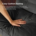 thumbnail image 6 of Nouhaus Balloon Criss Cross Chair, Cross Legged Swivel Vanity Chair with Wide Comfy Padded Seat, Armless No Wheels Fabric Modern Home Lounge Chairs for Living Room,Bedroom, 6 of 7