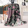 thumbnail image 2 of Pioneer Flower Floral Print Pattern Blanket,Comfortable Soft Lamb Wool Throw Blanket,All Season,Warm Lightweight Blankets for Sofa Bed Couch Living Room Chair,60"x80", 2 of 4