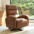 thumbnail image 2 of ReNest Triple-Motor Power Recliner with 270° Swivel, Italian Modern Design, USB & Type-C Charging,Camel, 2 of 22