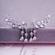 thumbnail image 4 of Pendientes de botón para mujer, pendientes de botón, pendientes de botón para mujer, 1 par de pendientes de borla con hojas de diamantes de imitación de cristal a la moda para mujer., 4 of 5