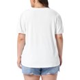 thumbnail image 3 of Agnes Orinda Women's Plus Size Easter Tops V Neck Eyelet Embroidery Puff Sleeve Textured 2026 Summer Fashion Casual Tunic Blouse 4X White, 3 of 6