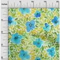 thumbnail image 2 of oneOone Cotton Cambric Lime Green Fabric Florals Diy Clothing Quilting Fabric Print Fabric By Yard 56 Inch Wide, 2 of 6