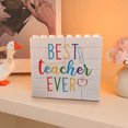 thumbnail image 3 of Teacher Gifts Best Teacher Ever Novelty Decorative Sign/Plaque Teacher Appreciation Gifts for Women Teacher Desk Decor Christmas Graduation Inspirational Thank you Present for Teachers, 3 of 6