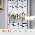 thumbnail image 3 of Over The Door Shoe Organizer, Hanging Shoe Organizer with 24 Mesh Large Pockets Door Shoe Rack Organizer for Men Women Kids Hanging Shoe Storage Bag, White, 3 of 7
