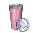 thumbnail image 2 of 16oz Tumblers Pink Breast Cancer Stainless Steel Vacuum Insulated Double Wall Travel Tumbler Cups Mug with Lid and Straw,Cleaning Brush for Coffee,Tea, 2 of 4
