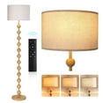 thumbnail image 4 of 67" Modern Farmhouse Floor Lamp for Living Room with Remote Control Sphere Resin Tall Standing Lamp with 3 Color Temperatures for Bedroom, Office, 4 of 9