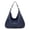 Blue, variant on Women Crescent Small Tote Trendy Shoulder Bags Vegan Leather Hobo Handbag Slouchy Tote Cute Clutch Purses Travel with Double Zipper Design