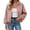 Pink, variant on Chiccall Jackets for Women Fall Winter Fashion Long Sleeve Coats Casual Lapel Full Zip Up Bomber Jacket with Pockets Gray 2XL