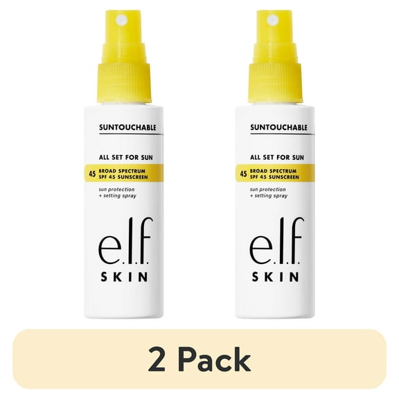 (2 pack) e.l.f. SKIN Suntouchable! All Set for Sun SPF 45