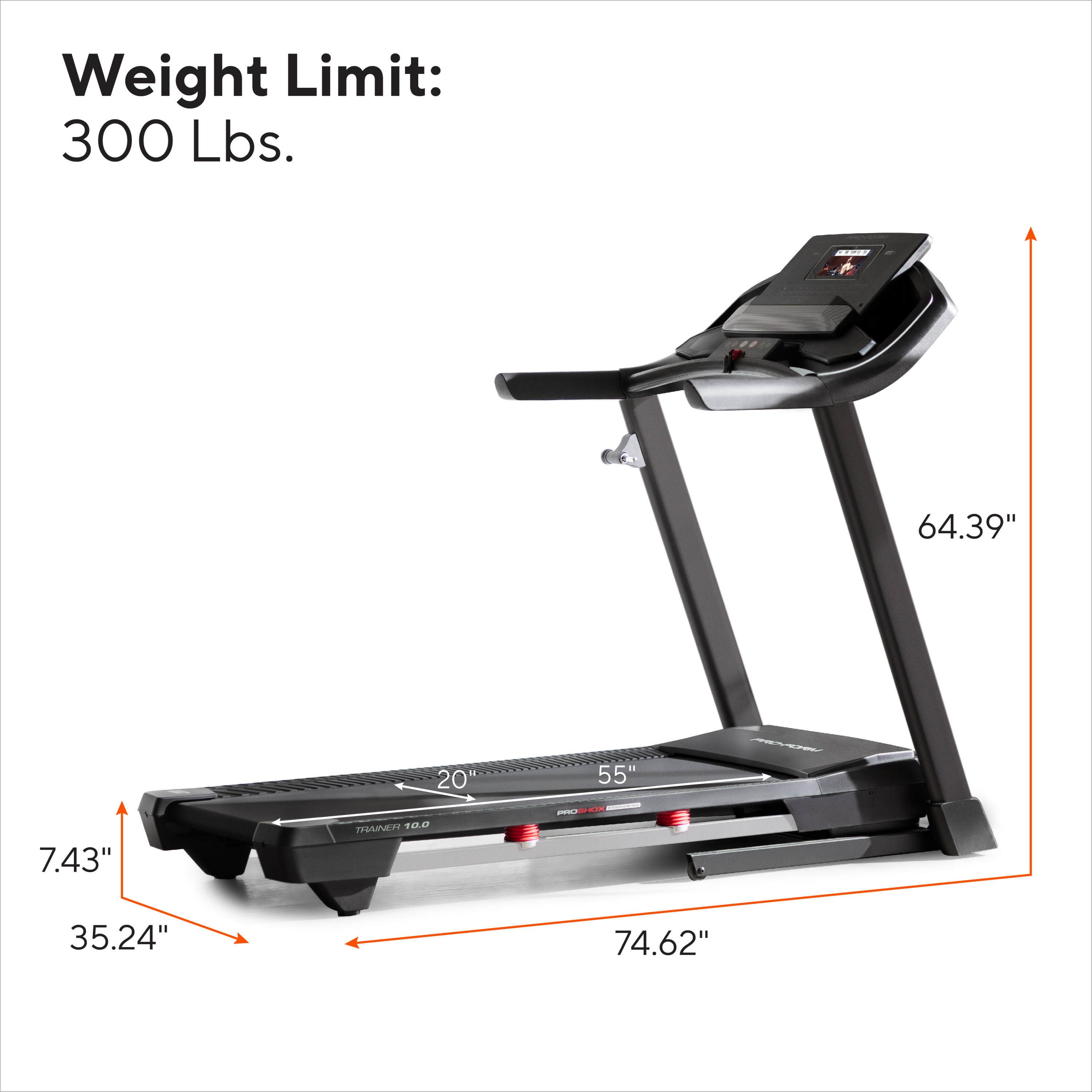ProForm Trainer 10.0 Smart Treadmill with 7” HD Touchscreen and 30-Day iFIT Family Membership - image 2 of 12