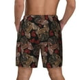 thumbnail image 3 of Sigee Hearts and French Bulldog Print Mens Swim Trunks with Compression Liner Quick Dry Swim Stretch Beach Shorts with Pockets,S-3XL, 3 of 7