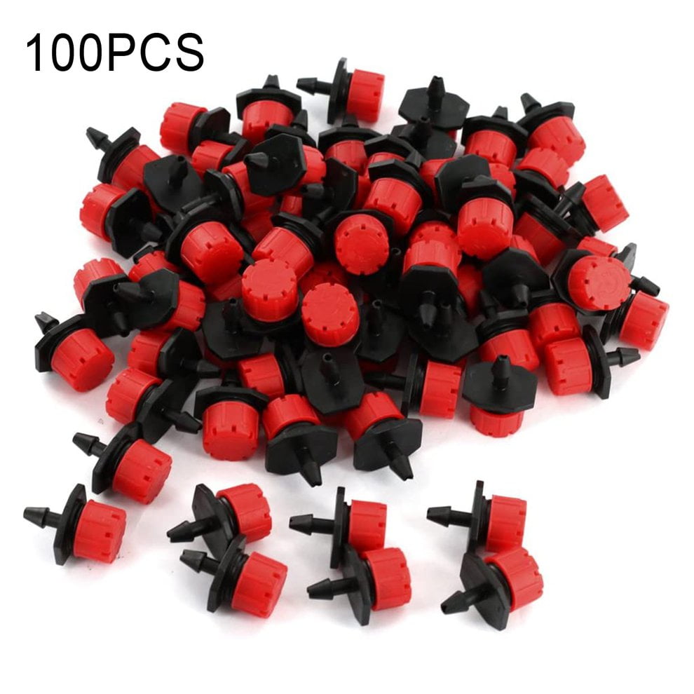 5-200pcs Adjustable Water Flow Irrigation Drippers on Stake Emitter Drip System 