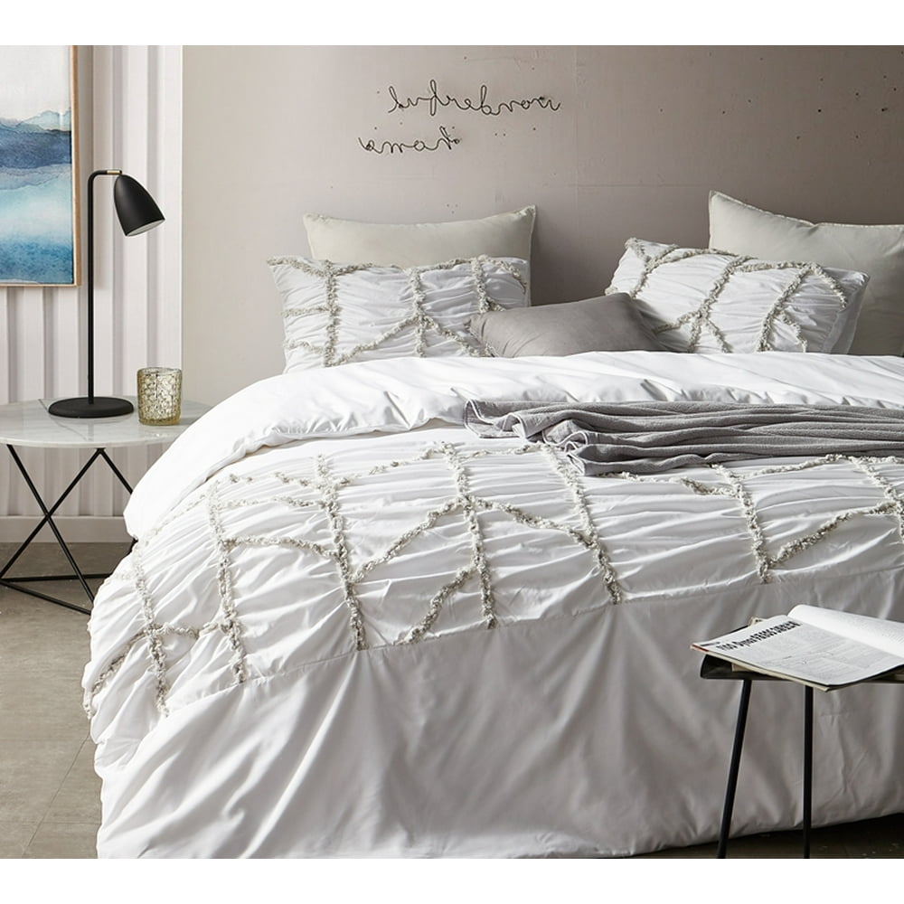 Alexandra Textured Oversized Duvet Cover White
