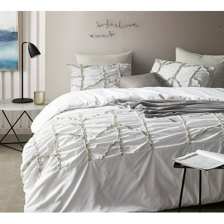 Alexandra Textured Oversized Duvet Cover White Walmart Com