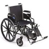 Invacare Tracer SX5 Wheelchair, Desk Length Arms and T94HCP Elevating Legrests with Padded Calf Pads, 22" Seat Width, TRSX52FBP / T94HCP