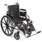 Invacare Tracer SX5 Wheelchair, with Desk Length Arms and T94HCP Elevating Legrests with Padded Calf Pads, 16" Seat Width, TRSX56FBP / T94HCP