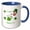 Blue/White, variant on 3drose, Image of I Love March Seventeen Says Pipe Smoking Leprechaun, 11oz Mug