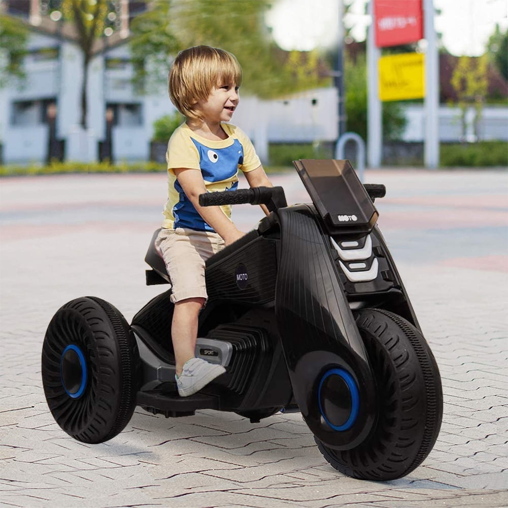 3 Wheels Electric Bicycle, Kids Ride on Motorcycle, Double Drive