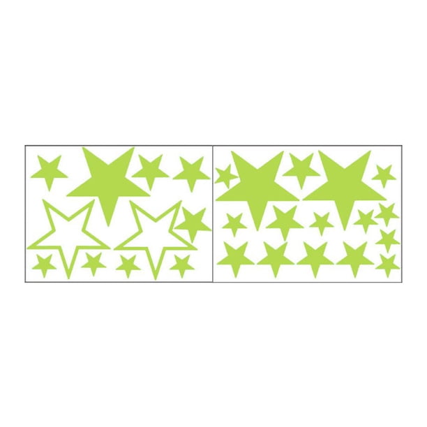 Calcomanías de decoración de pared Sunnimix 27 piezas estrellas pegatina de techo luminosa