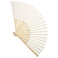 thumbnail image 3 of Oubit Ventilador de bambú Plegable Ventilador de Costillas de bambú Plegable Chino DIY Ventilador de Papel en Blanco decoración de Fiesta de Ducha de Boda(Blanquecino), 3 of 5